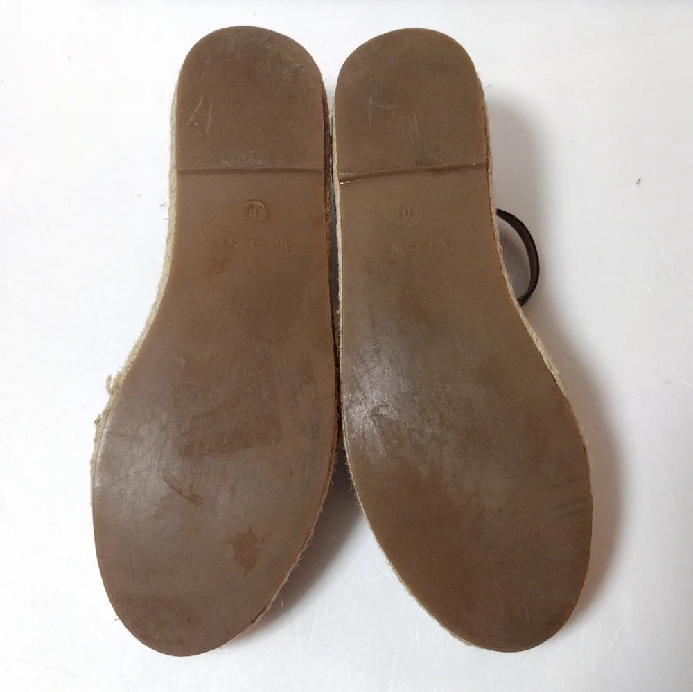 Anthropology Jasper & Jeera Village Espadrilles Adjustable Ankle Strap Flats 6